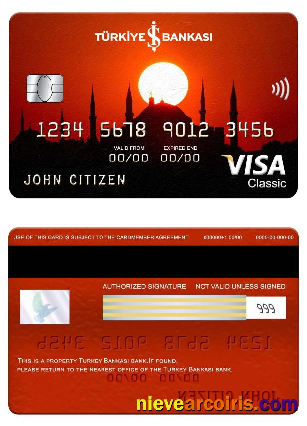 Turkey Bankasi bank visa classic card